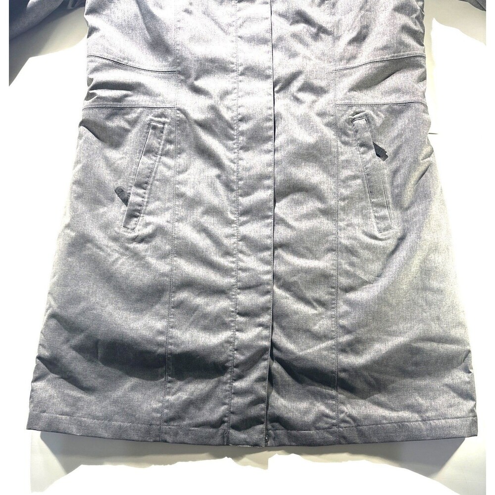 Eddie Bauer Womens Long Quilted Hooded Girl On The Go Jacket Gray Water-Resistan - Picture 10 of 14